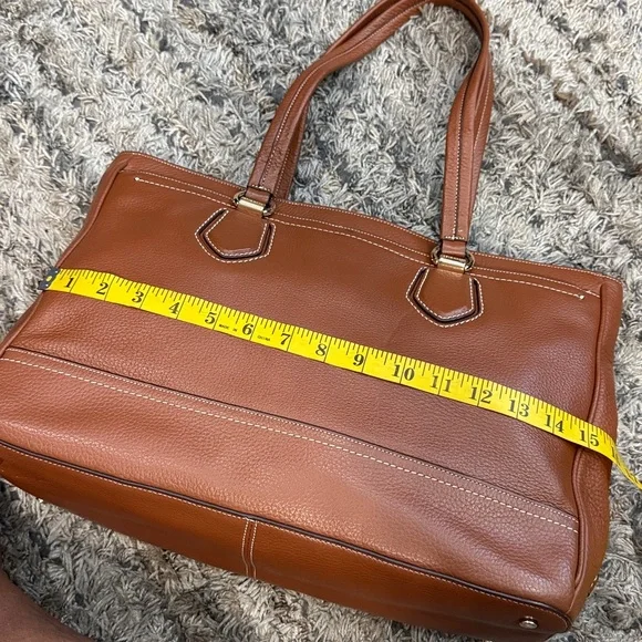 Cole Haan Brown Textured pebbled Leather work/everyday bag - Picture 12 of 13